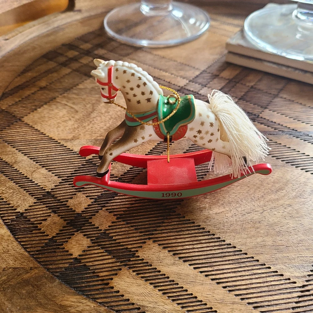 Hallmark rocking horse ornament 1990